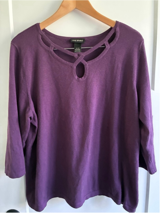 Lane Bryant Sweaters - Women's Lane Bryant Purple Crew Neck Sweater Plus Size 18